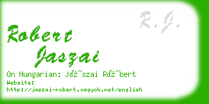 robert jaszai business card